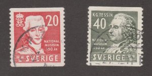 Sweden Stamp ,used, Scott# 330-331, pair of stamps, man and woman, #M429