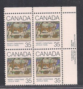 CANADA SC# 872  PL   B/4 UR   FVF/MNH  1980