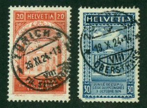 Switzerland 1924 #204 - 205 U SCV(2024) = $11.65