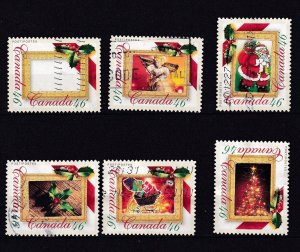Canada 2000 - Christmas Picture Postage Whit Stickers VF-Used 6 Stamps # 1872