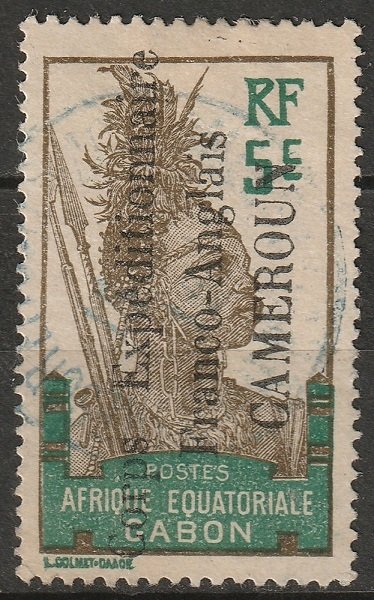 Cameroun 1915 Sc 105 Yt 41 used blue military CDS