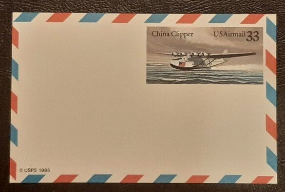 US Scott # uxc22; 33c Airmail postal card, entire; Mint; unused from 1985