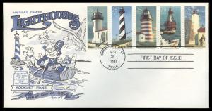 #2470-74 Lighthouses Bennett FDC