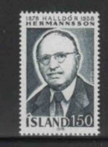 ICELAND #513 1978 HALLDOR HERMANNSSON MINT VF NH O.G