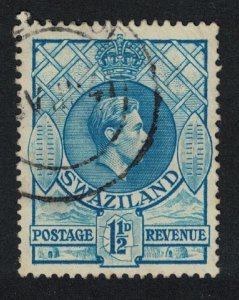 Swaziland Portrait of King George VI Inscr below portrait 1½d T2 1938 Canc
