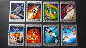 Rwanda 1970. Moon Flight of Apollo 13 Space ** MNH Full set Mi 414-421