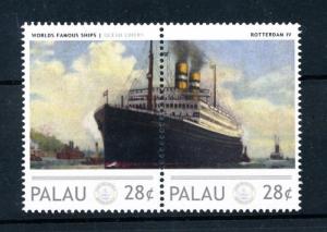 [90489] Palau  Ships Rotterdam IV Ocean Liners Holland Amerika Pair MNH