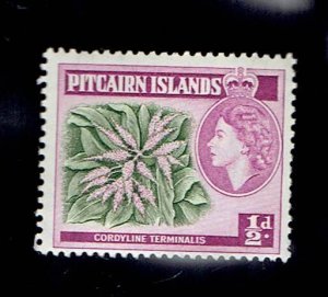 PITCAIRN ISLANDS SCOTT#20 1957 1/2d TI PLANT - MNH