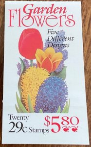 US #BK208 MNH Booklet of 20 #1 Garden Flowers SCV $12.00 L42
