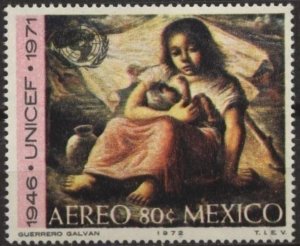 Mexico C408 (mnh) 80c UNICEF, 25th anniv. (1972)