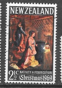 New Zealand 429: 2.5c Birth of Christ, by Federico Fiori, used, F-VF