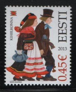 Estonia 2013 MNH Sc 726 45c Man, woman from Kihelkonna Folk Costumes