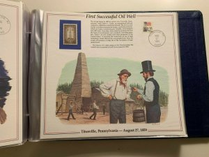 the history of American stamp panel: First Successful Oil Well