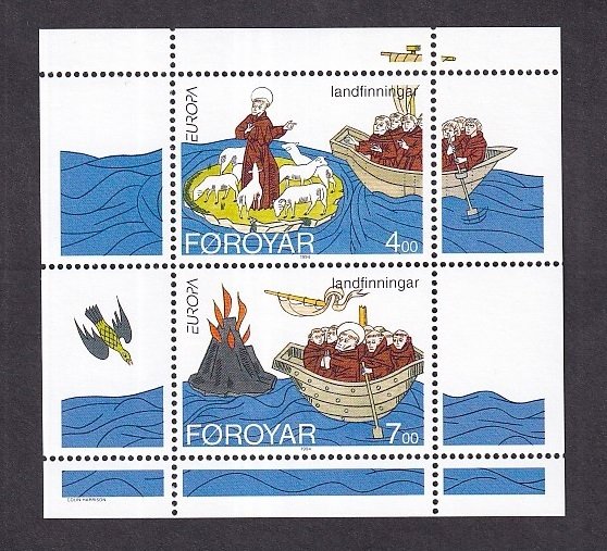 Faroe Islands   #264-265a  MNH  1994    Europa      sheet