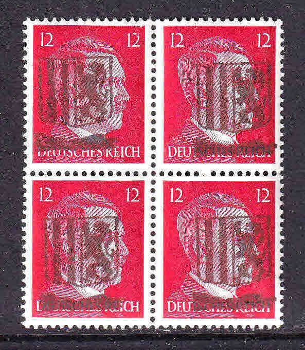 GERMANY 511B BLOCK 4 LOCAL SCHWÄRZUNGEN CHEMNITZ OVERPRINT #2 OG NH U/M VF