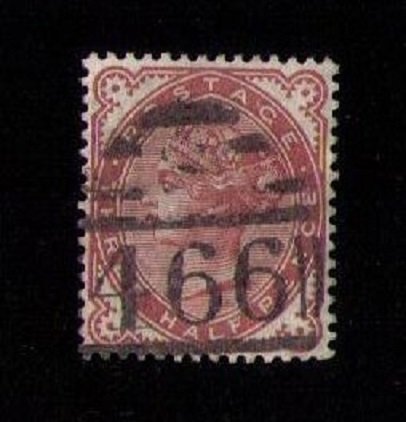 SG 167 Great Britain Dark Venetian Red Used Very Fine