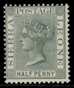 SIERRA LEONE QV SG27, ½d dull green, M MINT.