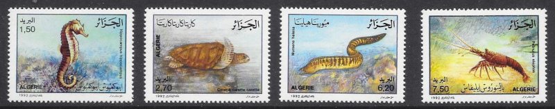 Algeria Sc#966-969 MARINE LIFE (1992) MNH