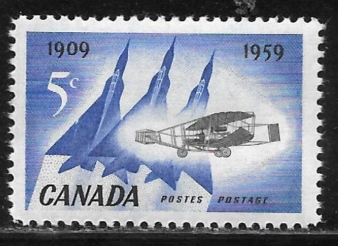 Canada 383: 5c Silver Dart and Delta Wing Planes, MNH, VF