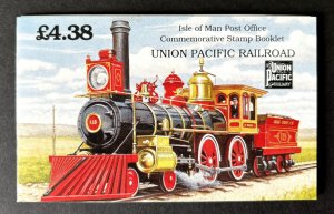 Isle of Man:  1992  Construction of Union Pacific Railway, Stamp Booklet