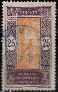 Dahomey 1922: Sc. # 55; O/Used Single Stamp