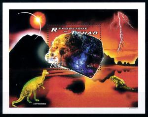 [77177] Tchad Chad 1996 Zoisite Prehistory Dinosaurs Souvenir Sheet MNH