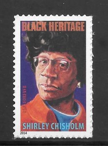 #4856 MNH Single Black Heritage Shirley Chisholm forever stamp ((Stock Photo))