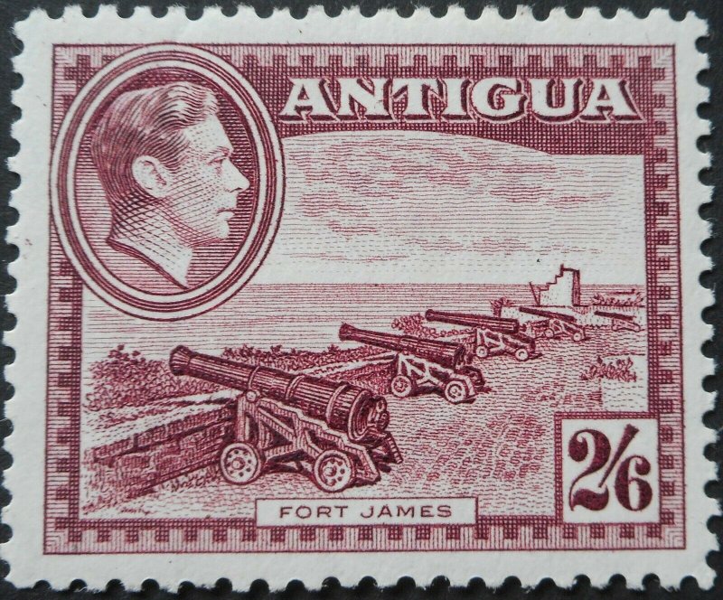 Antigua 1942 GVI 2/6 (Maroon) SG 106a mint