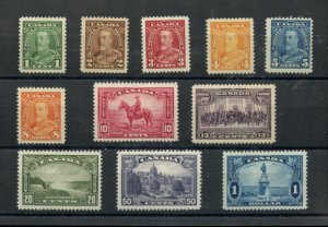 ?#217 to 227 Most VF, MNH, 10,20, 50c, $1 MH Cat $180 mint Canada