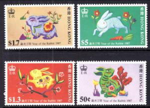 Hong Kong 482-485 Year of the Rabbit MNH VF