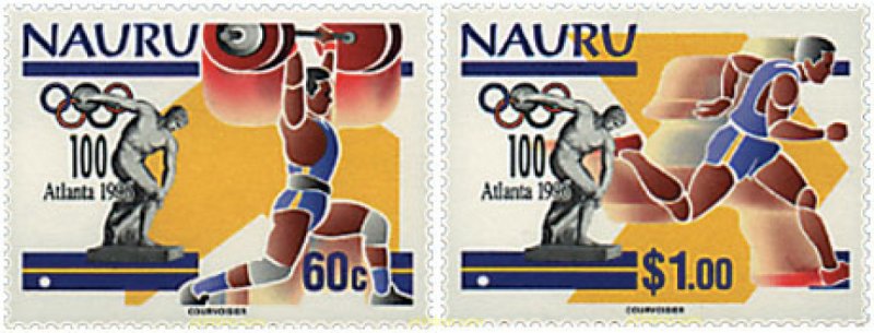 228979 MNH NAURU 1996 26 JUEGOS OLIMPICOS VERANO ATLANTA 1996 - CENTENARIO DE...