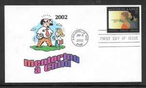 Just Fun Cover #3556 FDC Mentoring a Child Unknown Cachet. (A1398)