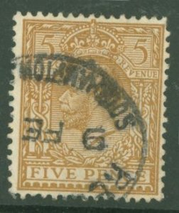Great Britain #166v  Single