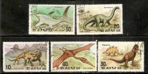 DPR Korea 1991 Dinosours Pre-Historic Animals Sc 3006-10 Cancelled ++8183