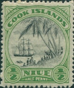 Niue 1932 SG55 ½d Captain Cook landing MH