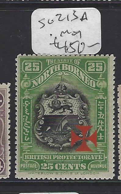 NORTH BORNEO (P2107B) RED CROSS CARMINE CROSS 25C   SG 213A      MOG