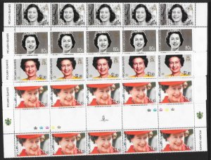 PITCAIRN ISLANDS SG711/4 2006 80th BIRTHDAY OF QEII STRIPS OF 5 G/P'S MNH