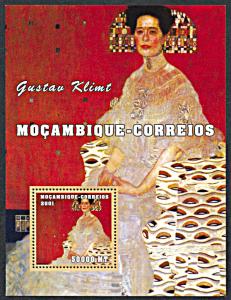 Mozambique 1494, MNH, Paintings souvenir sheet, Gustav Klimt