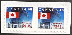 Canada #1991 Used Pair on Paper $1 Vancouver 2010 [G25.2.3]