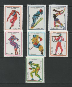 Thematic Stamps Sports - MADAGASKAR 1991 WINTER OLY. 862/8 7v mint