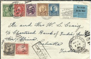 Los Angeles, Ca to Calcutta, India 1937 Airmail (47116)