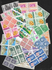 WORLDWIDE (300) Mint Never Hinged Blocks of 4 ALL DIFFERENT!