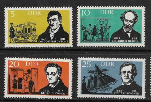 DDR, 647-650, MNH, PORTRAIT & SCENE FROM PLAY