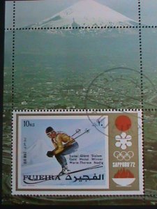 Fujeira Stamp-1972 Saporo'72 Winter Olympic Games Japan CTO MNH-S/S sheet