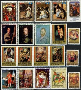 Niger Paintings Art Christianity on Postage Africa Stamp Collection CTO MLH MNH