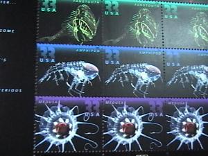 U.S.# 3399-3402-MINT/NEVER HINGED-PANE OF 20-DEEP SEA CREATURES--2000