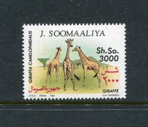 Somalia 617, MNH, Wild Animals Giraffes 1992. x27984