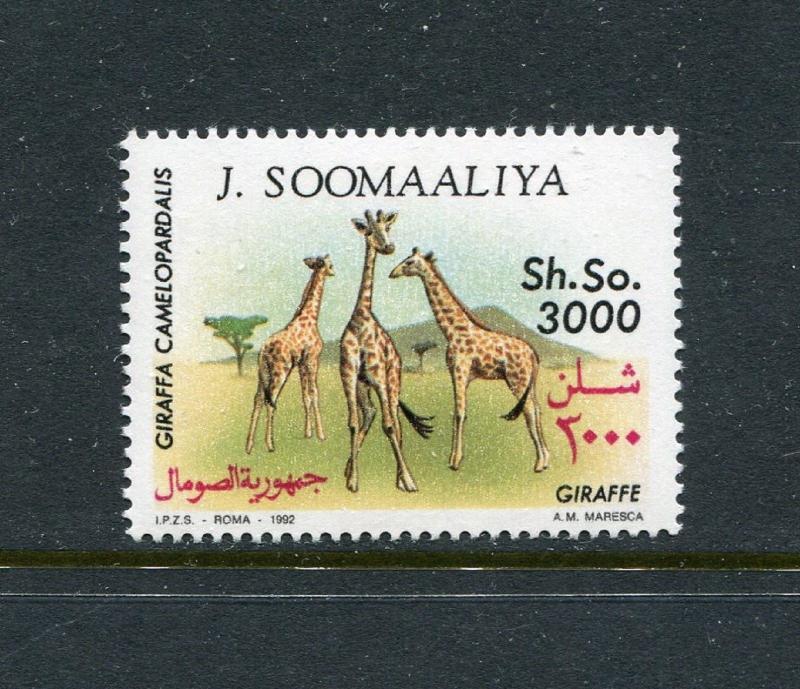 Somalia 617, MNH, Wild Animals Giraffes 1992. x27984