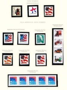 U S 2001-2002 Definitive and Coil Stamps 18 Different Stamps   Mint NH