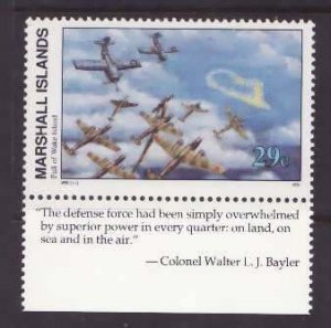 Marshall Islands-Sc#296- id9-unused NH-Wake Island-WWII-1991-2-